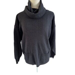Adolfo Collectibles Black Turtleneck Sweater With Front Pockets  Medium